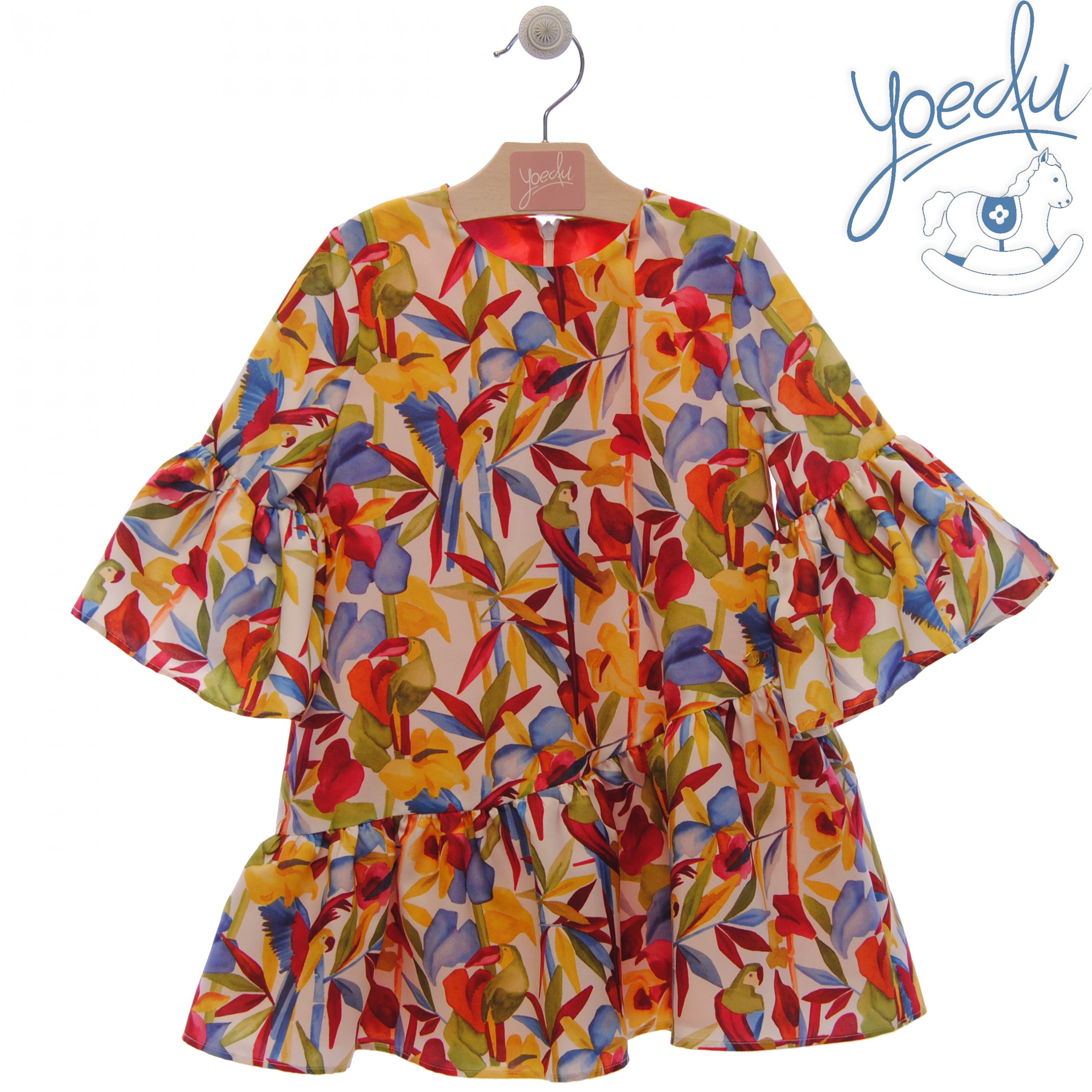 Vestido floral para niñas de Yoedu - Imagen 3
