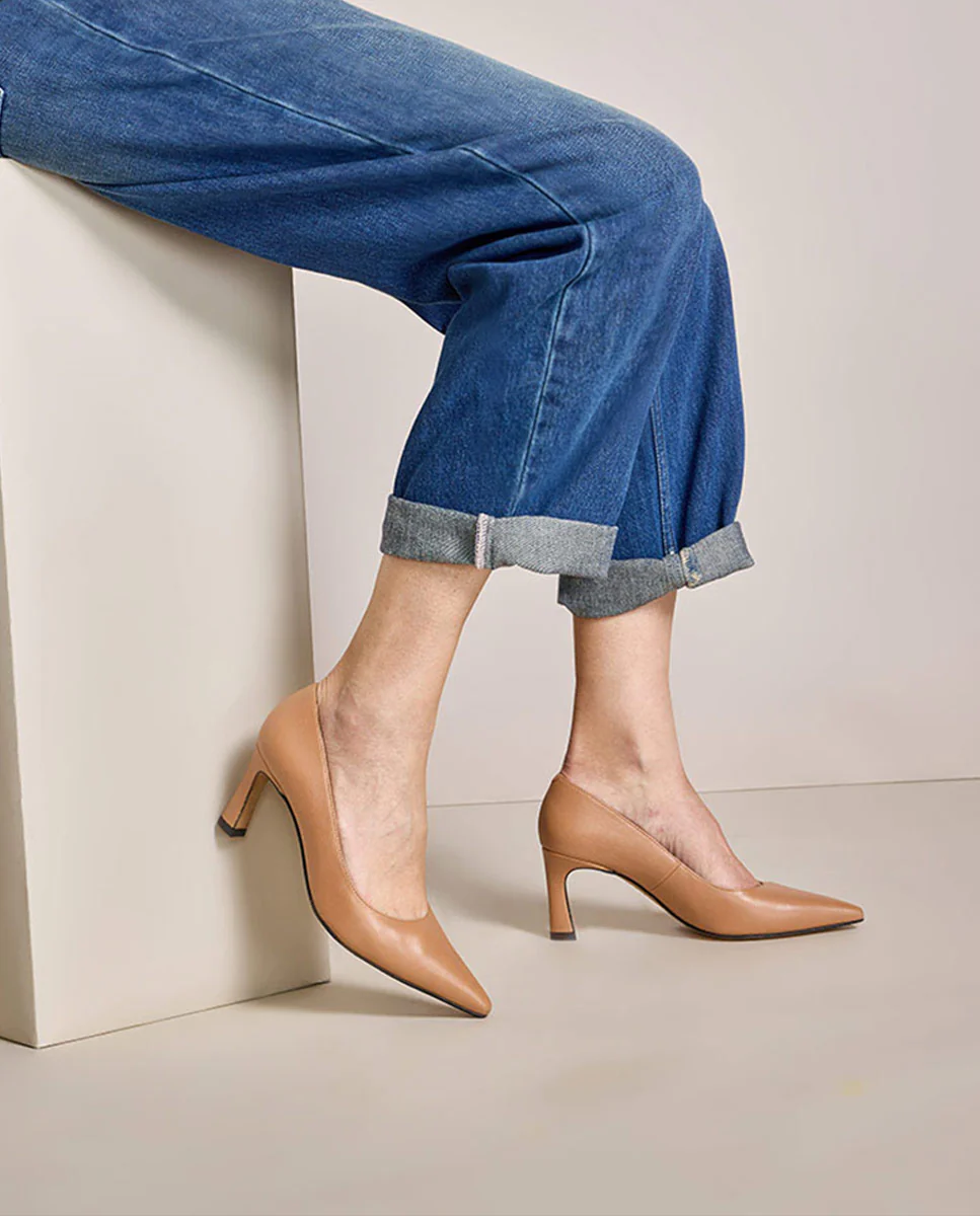 HARIAH – Stiletto de piel con tacón medio y punta fina - Imagen 8