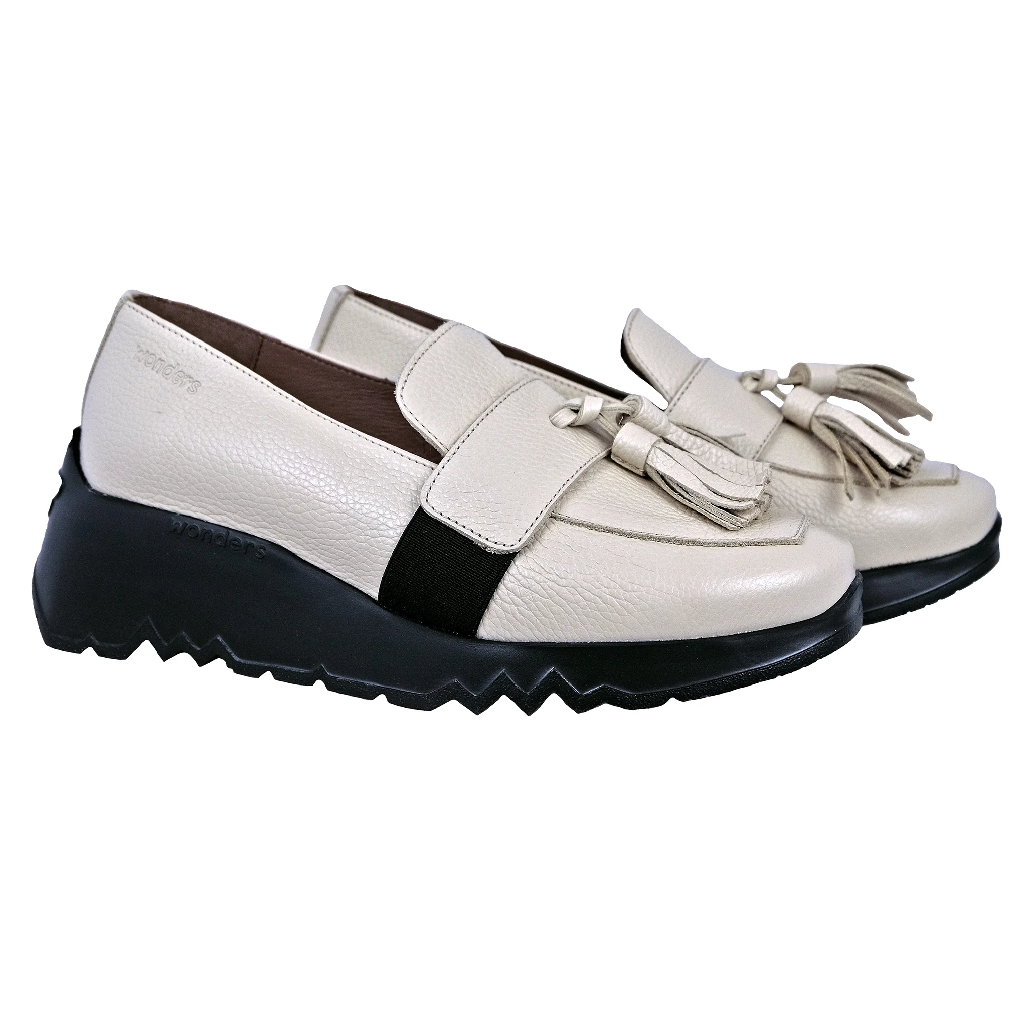 Wonders Dance: Mocasines Mujer Beige E-6734 - Imagen 4