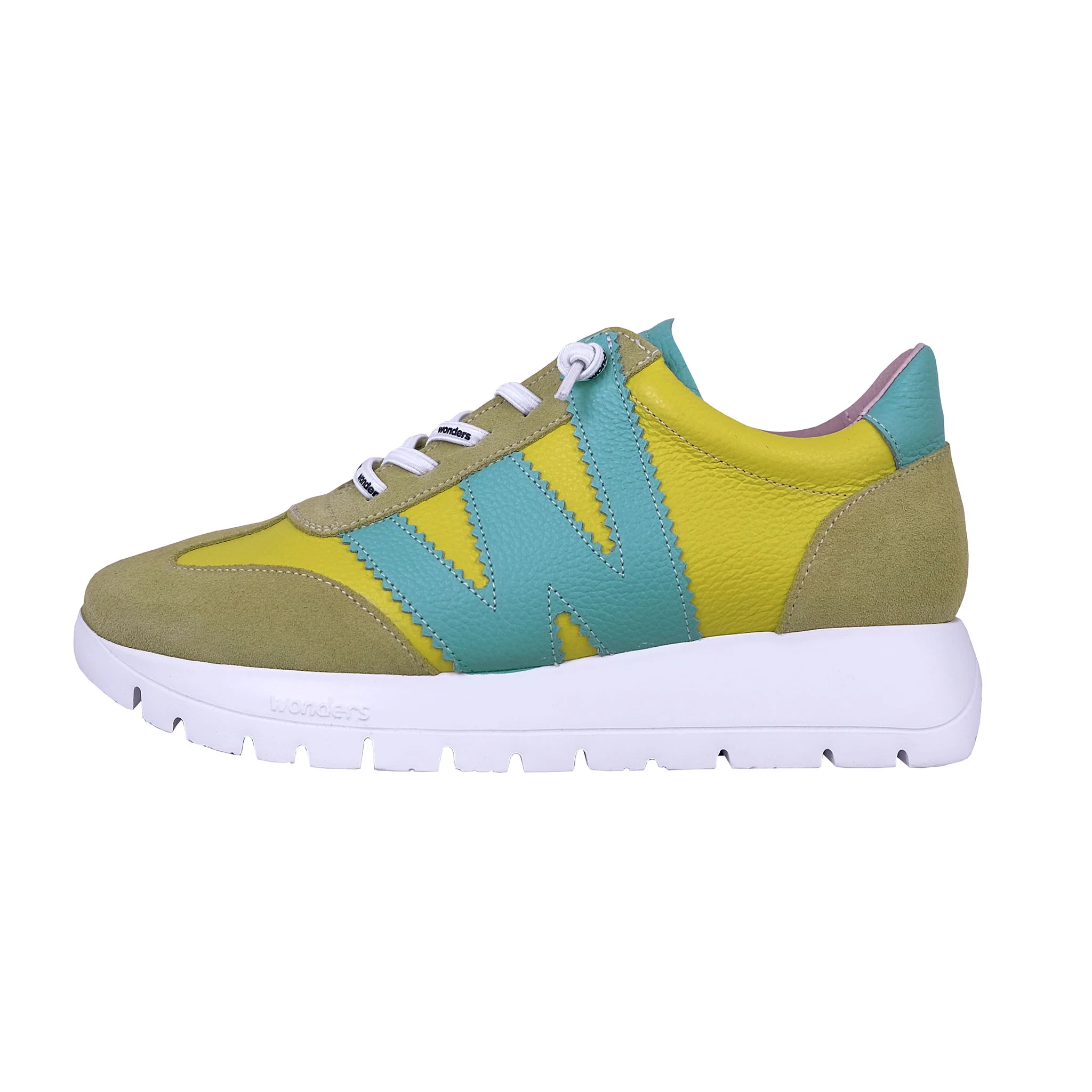 Wonders Odisei: Zapatillas Mujer Verde A-2476 - Imagen 2