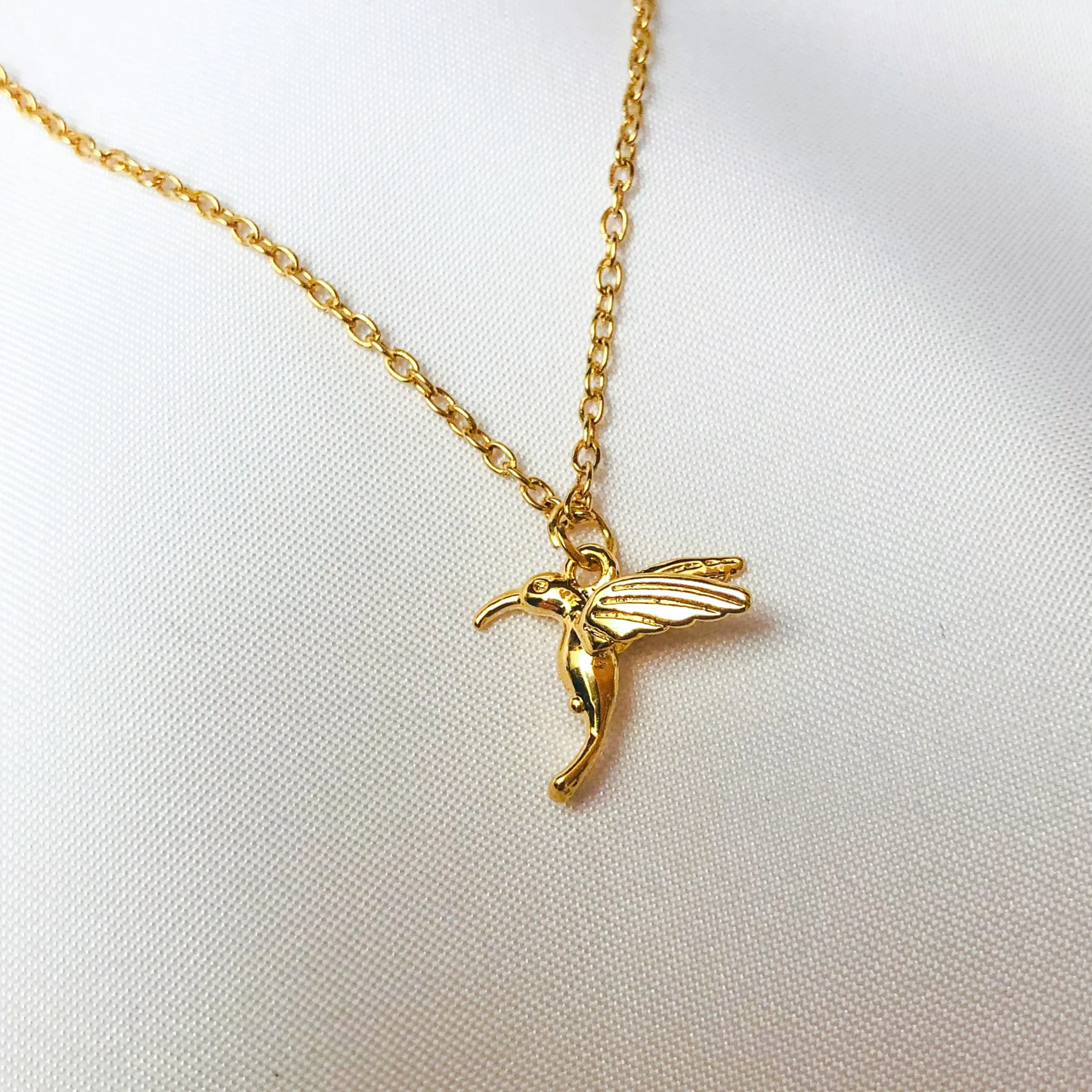 ELANY - Collar Colibrí Chapa de Oro - Imagen 3